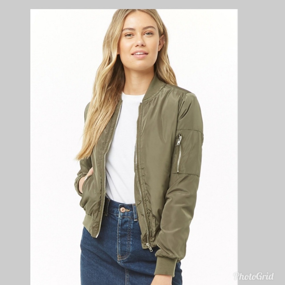 ZIP-FRONT BOMBER JACKET